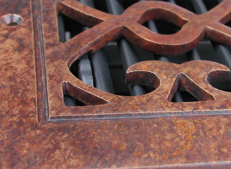 Bell foundry in burnished bronze closeup 2