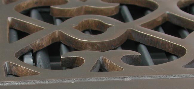 Bell foundry in oil rubbed bronze extreme closeup