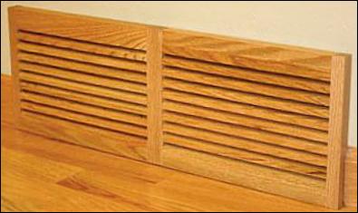 louvered wood cold air return